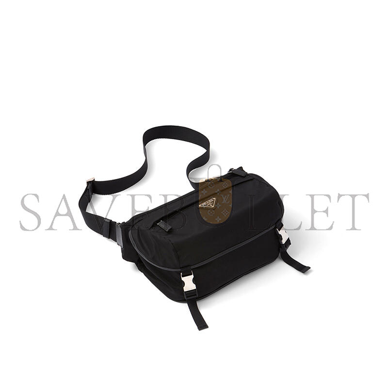 PRADA RE-NYLON AND SAFFIANO LEATHER SHOULDER BAGS 2VH994 (27*15.5*14cm) 